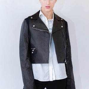 Versace Collection Croc Embossed Leather Size 40